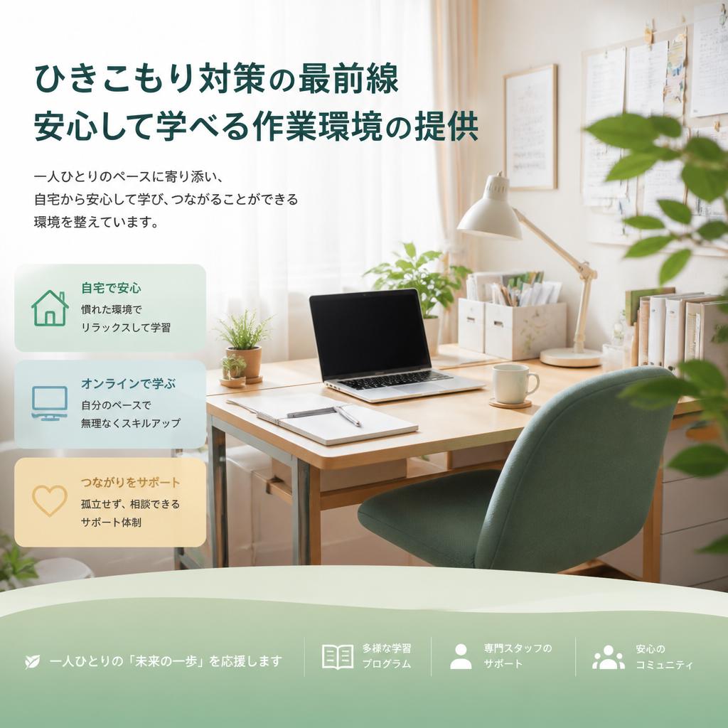 ひきこもり対策の最前線、安心して学べる作業環境の提供