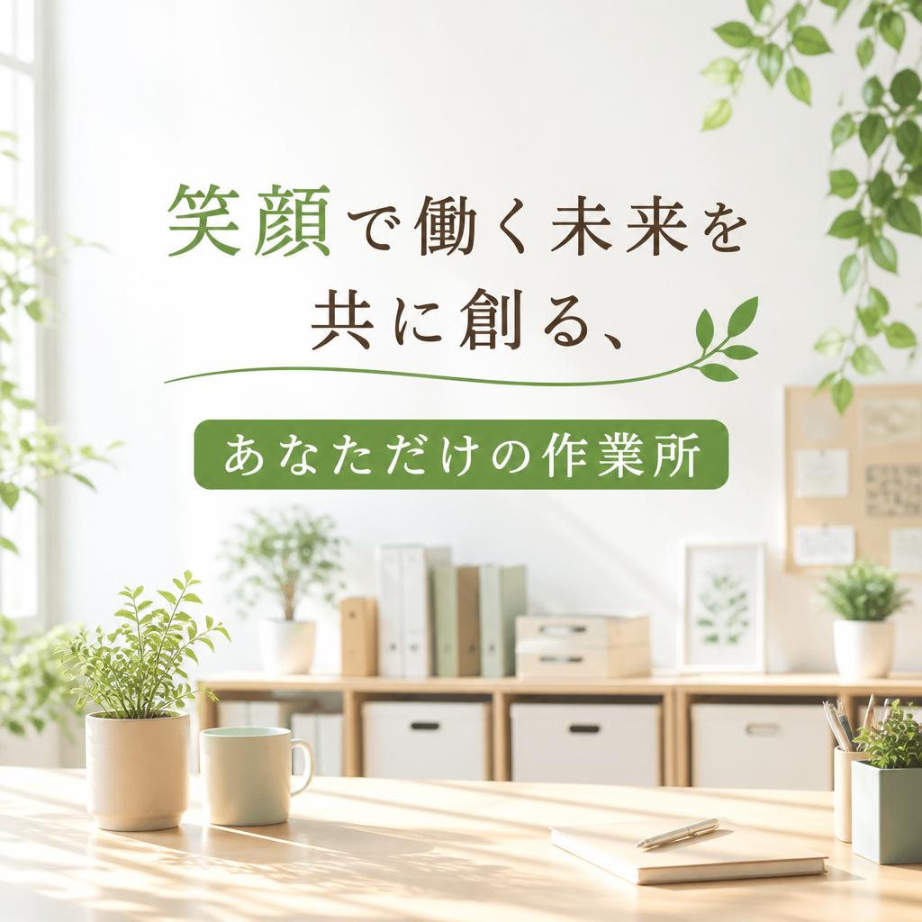 笑顔で働く未来を共に創る、あなただけの作業所