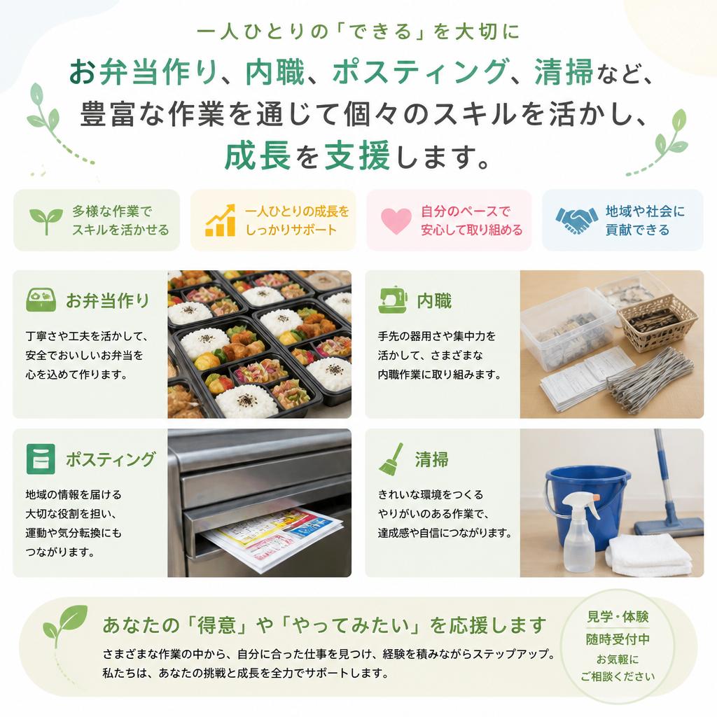 多様な作業内容