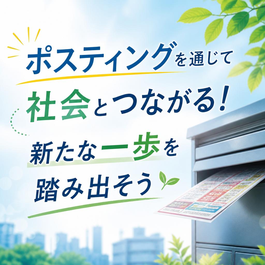 ポスティングを通じて社会とつながる！新たな一歩を踏み出そう