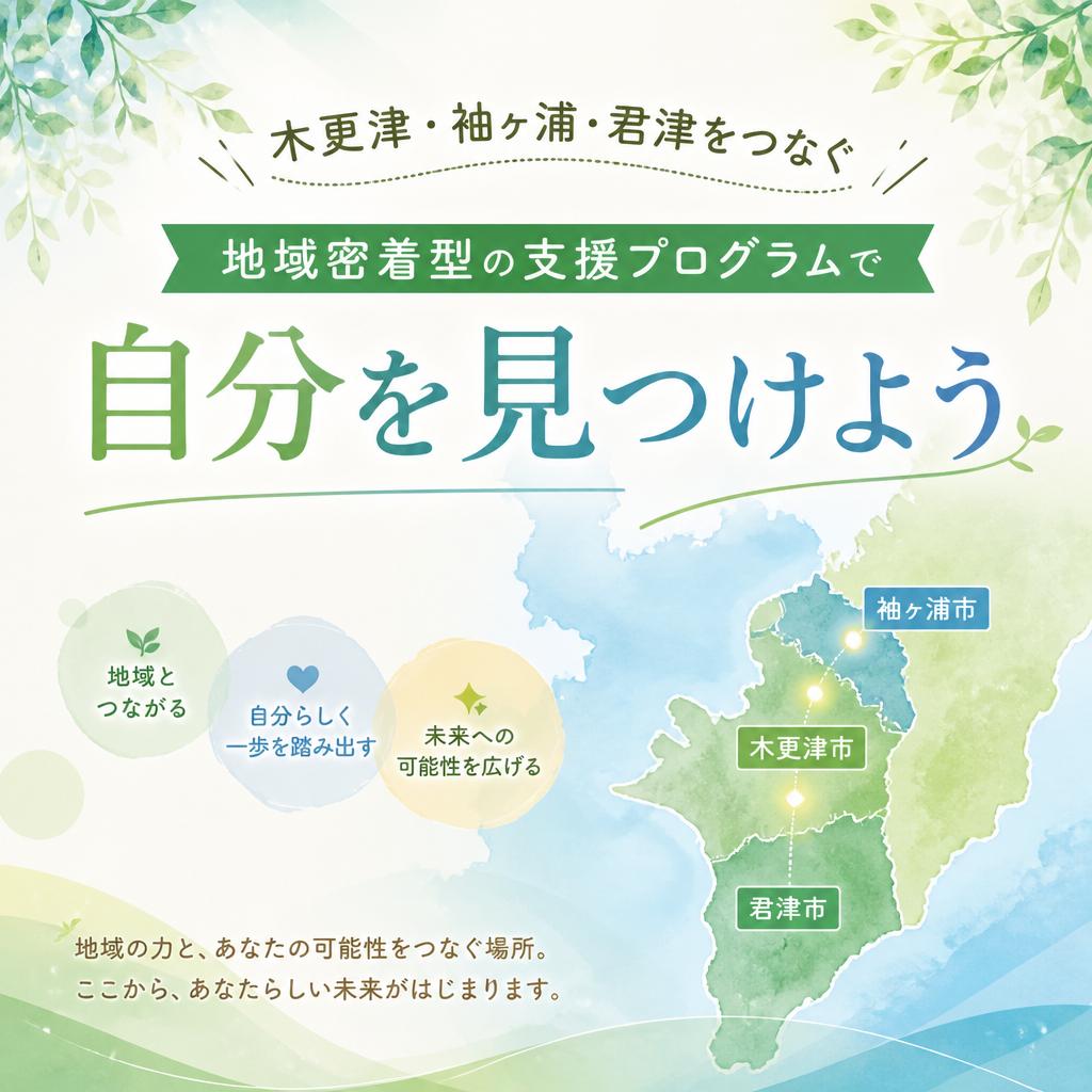 木更津・袖ヶ浦・君津をつなぐ地域密着型の支援プログラムで自分を見つけよう