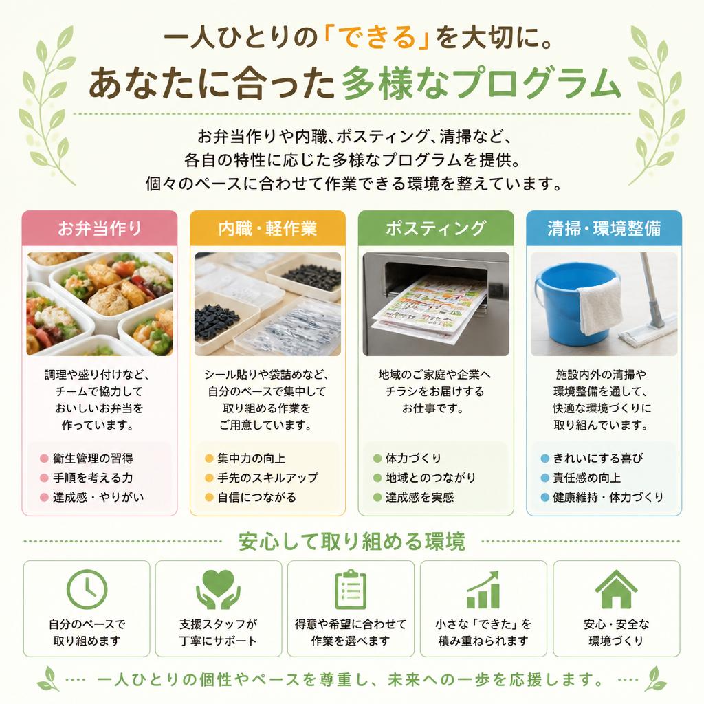 多様な就労支援プログラム