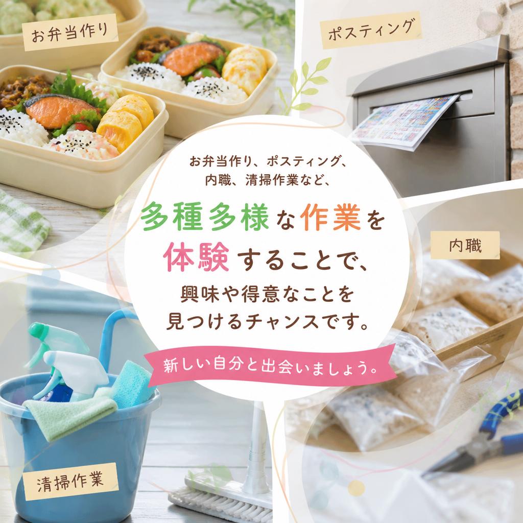 多様な作業内容で探す新しい自分