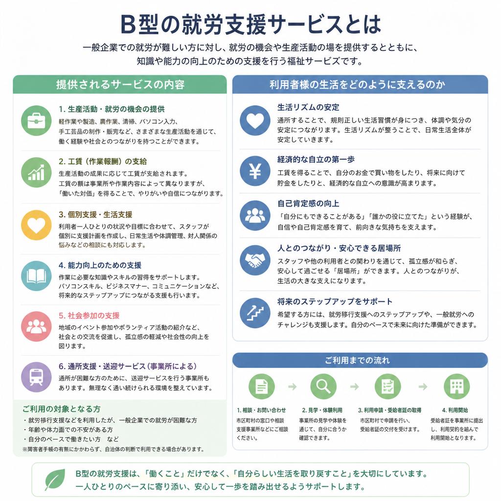 B型就労支援の特徴