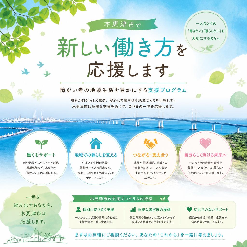 木更津市で新しい働き方を応援する、障がい者の地域生活を豊かにする支援プログラム